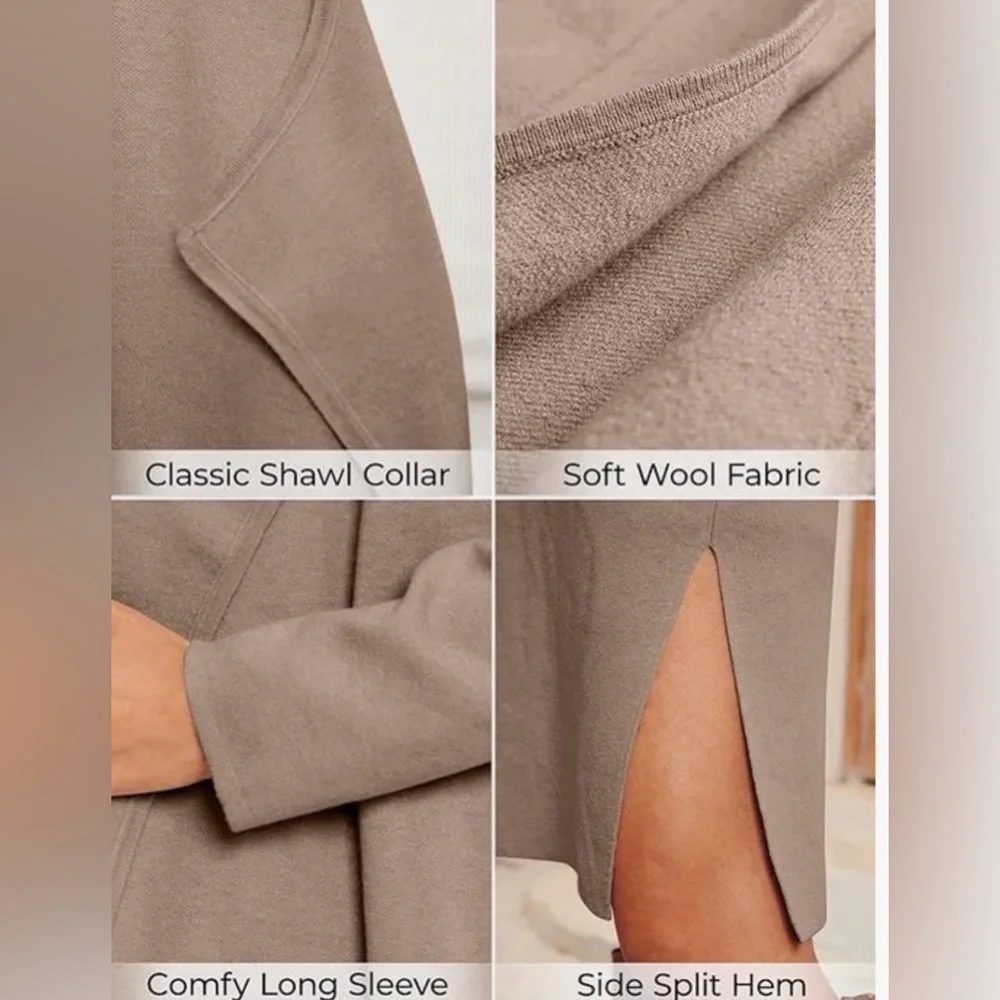 Women's Tan Cardigan Sweater - Picture 6 of 13